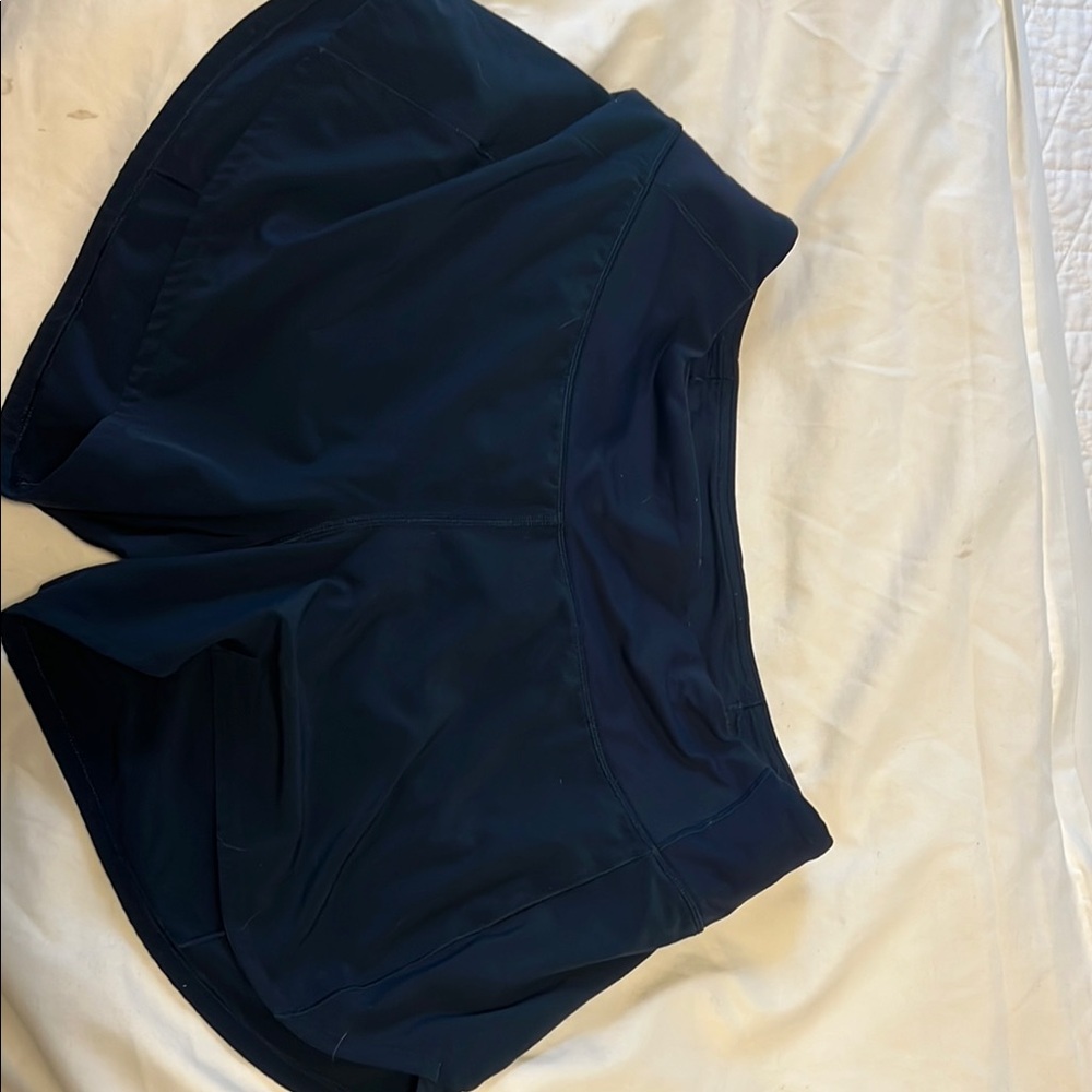 Lululemon Athletica Blue Athletic Speed Up Mid-Rise Lined Shorts
